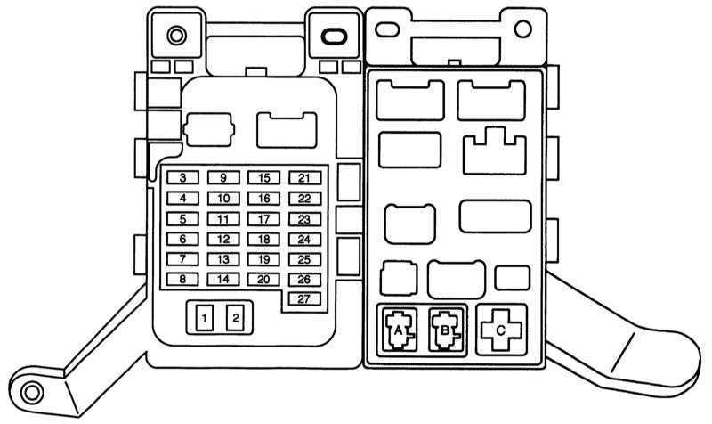 Fuse box diagram lexus rx 300 (toyota harrier 1) and relay with assignment and location